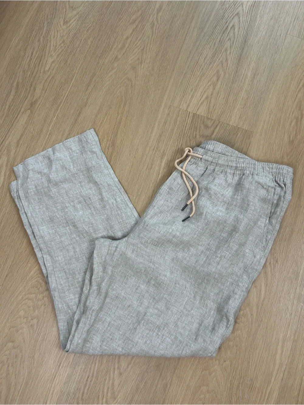 NWT Quince 100% European Linen Drawstring Beach Pants XL